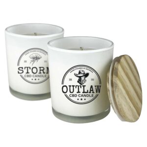Outlaw CBD Candle Series for men | 700mg - For stress and calm | Broad Essentials